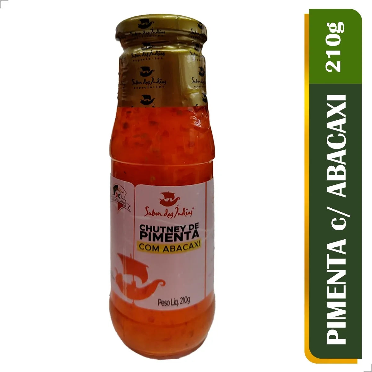 Chutney de Pimenta com Abacaxi - 210g Sabor das Indias